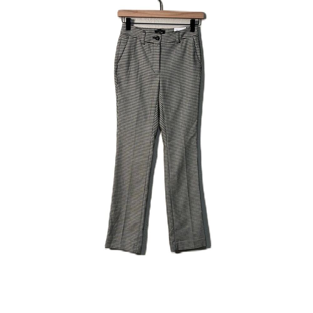 White House Black Market Black and White Houndstooth Trousers